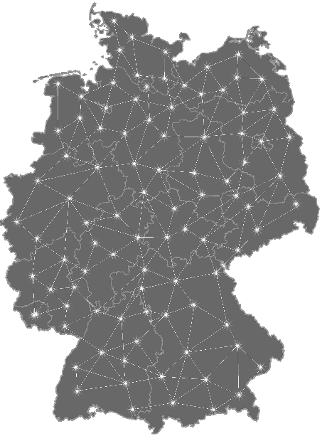 Deutschland Karte vernetzt Standorte